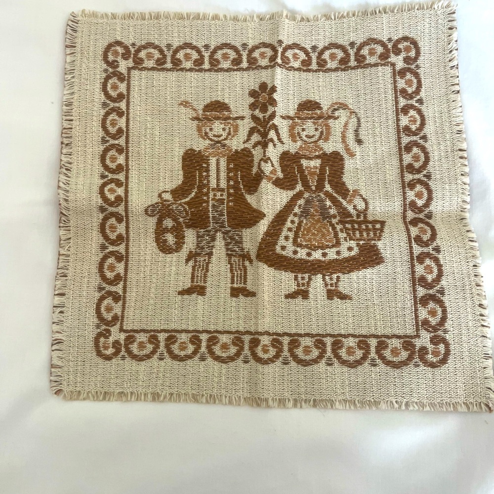 Austrian Brown and Cream Placemat Man & Woman